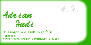 adrian hudi business card